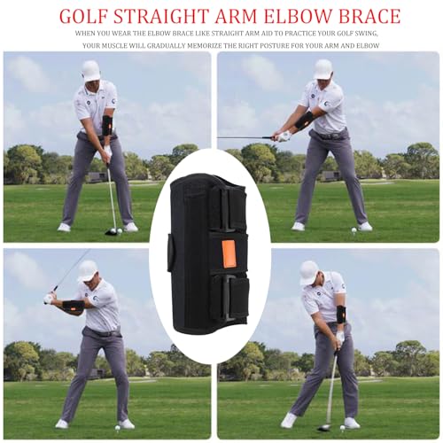 WIGERLON Golf Elbow Training Aid for Eliminating Chicken Wing, Straight arm Trainer for Beginner,Golf Swing Training Elbow Brace For Men And Women