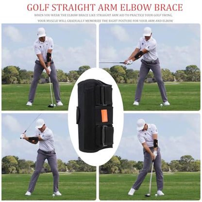 WIGERLON Golf Elbow Training Aid for Eliminating Chicken Wing, Straight arm Trainer for Beginner,Golf Swing Training Elbow Brace For Men And Women