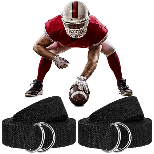 Toulite 12 Pcs Web Football Belts Canvas Belt Long Web Belt Flag Football with Metal for Men Women Kids 1 Inch Wide - color: Black