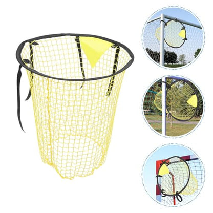 2pcs Football Kicking Nets Soccer Goal Target Nets for Youth Training Practice Equipment Backyard and Indoor Accuracy Shooting Drill Yellow