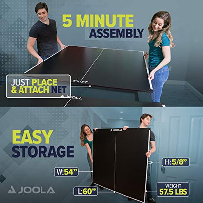 JOOLA Ping Pong Conversion Top with Net Set for Billiard and Pool Tables - Regulation Top Converts Billiards into Ping Pong Table - Includes Foam Padding for Protection - Steel Frame Option - color: Full Foam Back