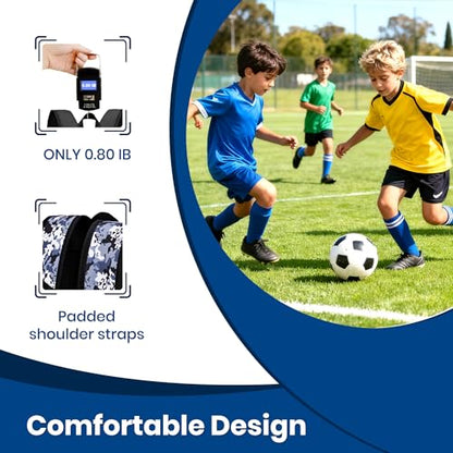 Hsmihair Youth Soccer Bag-Soccer Backpack&Backpack for Football Basketball,with Ball Compartment Separate Cleat Package - color: BlueCamo