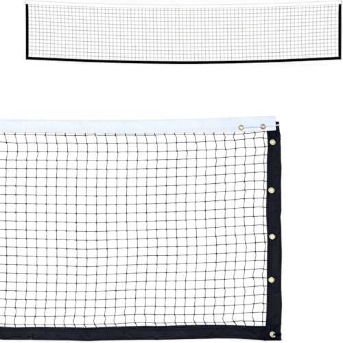 Professional Tennis Net 42ft x 3.5ft Single Layer | Heavy Duty Court Replacement with 6mm Cable & Complete Kit | UV/Waterproof, Value-Priced for Court Builders & Schools