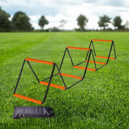 Agility Ladder Soccer Speed Ladder Multifunction Flexible Agility Training Equipment Football Footwork Ladder for Home Gym - size: 8 Grids With Bag