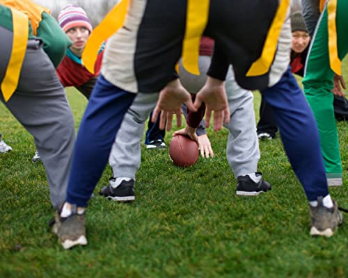 Flag Football Belts, Triple Set with Yellow, Blue, Red Flags, 28 Player Training Bundle