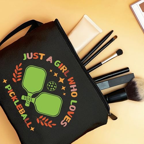 Pickleball Accessories - Cosmetic Travel Make Up Bag for Women & Girls, Gifts for Pickleball Lovers - color: pickleball 2H