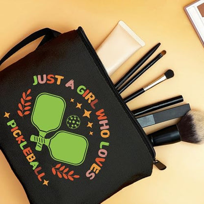 Pickleball Accessories - Cosmetic Travel Make Up Bag for Women & Girls, Gifts for Pickleball Lovers - color: pickleball 2H