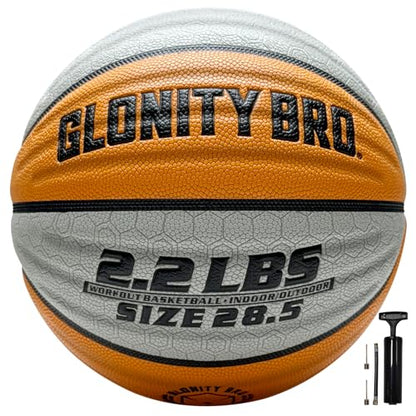Weighted Basketball Non-Slip 28.5"/29.5", 2.2LBS/3LBS, Outdoor/Indoor Heavy Training Ball, Used to Increase Strength