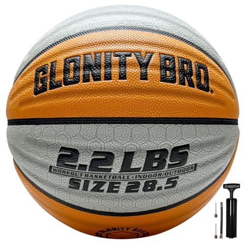 Weighted Basketball Non-Slip 28.5"/29.5", 2.2LBS/3LBS, Outdoor/Indoor Heavy Training Ball, Used to Increase Strength