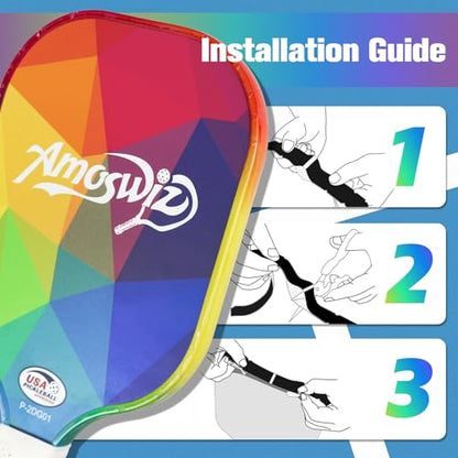 Pickleball Edge Guard Tape, Clear Pickleball Protection Tapes 3 Pcs, No Wrinkling, Suitable for 13MM & 16MM & 20MM Thicknesse Paddles - size: 26MM