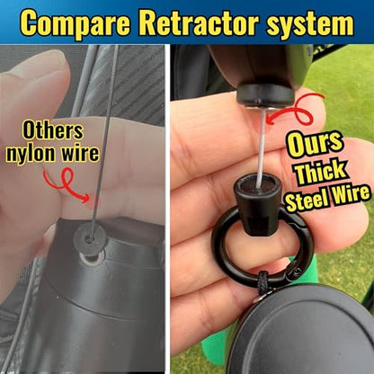 2-pack, 2025 Steel Wire Retractable Clip, Golf Water Brush, Golf Accessories, Golf Club Cleaner, 5oz, Perfect Golf Gift for Men & Women, Golf Club Spray Brush, Golf Item, USA company, White