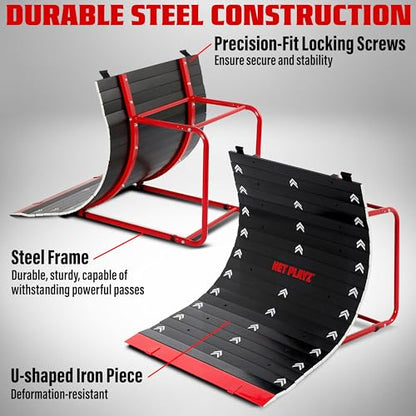 Soccer Rebounder Rebound Net, Kick-Back Football Training Gifts, Aids & Equipment Heavy-Duty - style: Return Ramp