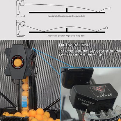 Table Tennis Robot, Ball Catching Net, Automatic Ball Recovery Function, for Training Practice