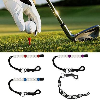 Golf Stroke Counter Golf Counter Beads Golf Counter Score Accessory Golf Bead Counter Suitable for Golf Golfers Outdoor golf shot counter beads bracelet golf score counter golf bead counter for