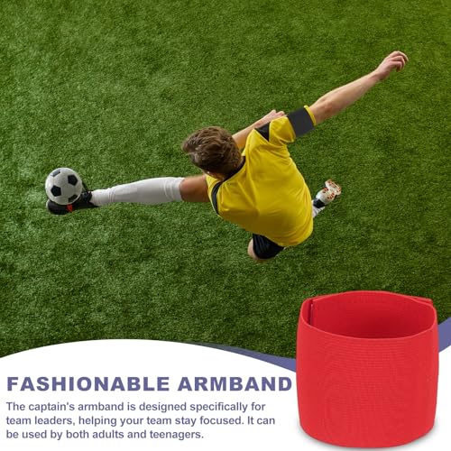 Soccer Captain Armband, Elastic Wrist Arm Bands Adjustable Player Team Leader Anti-Slip Badge Sports Accessories-Fit - color: Berry Mix