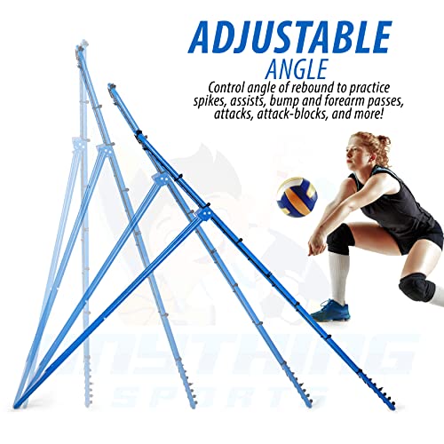 The Original Fully Adjustable 7x4 Feet Volleyball Rebounder Net from Anything Sports - Practice Sets, Spikes and Digs At Any Angle from Home- 12 Month No Questions Asked Warranty