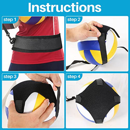 Davllin Volleyball Training Equipment Aid,Premium Volleyball Rebounder Trainer Kit,Solo Practice Trainer for Serving Setting Spiking and Arm Swing,Volleyball Gifts for Teen Girls & Boys - style: 8-in-1 Classic