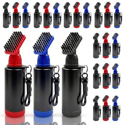 18 Pack Golf Club Brush Groove Cleaner with Water Cleaning Brush Tool with Retainer Clip and Squeeze Water Bottle Holds 4 Oz Water Groove Cleaner Golf Gift/Accessories for Men