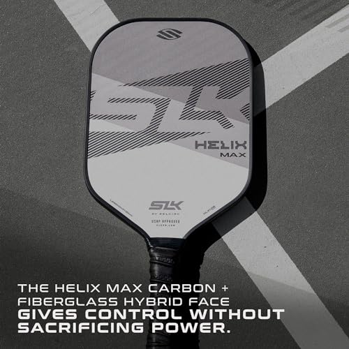 Selkirk Sport SLK Helix Pro Pickleball Paddle | Thermoformed Carbon Fiber Pickleball Paddles with Carbon Fiber & Fiberglass Hybrid Face | Unmatched Control - color: Legend Gray