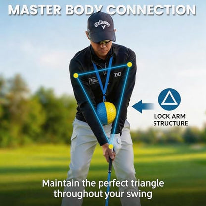 Golf Training Aid, Golf Swing Trainer, Smart Ball with Soft Memory Foam and Adjustable Lanyard, Enhances Swing Precision and Corrects Slicing, Scooping and Chicken Wing for Golfers