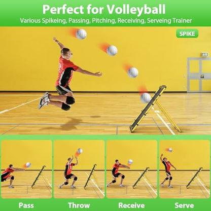 Baseball Rebounder Net, Metal Frame & High-Tension PE Net, Lacrosse Bounce Back PracticeTraining Equipment, Adjustable Softball Pitchback Net, Perfect for Improving Balls Training Skills - color: Yellow