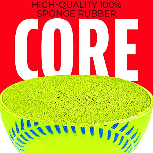 Franklin Sports - Pro Brite - Neon Rubber Teeball - MLB - Youth Tball - Baseball + Softball - Indoor & Outdoor Use - style: 3 pack