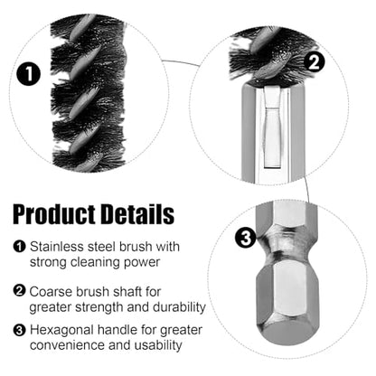 Golf Club Cleaning Brush with Ferrules Tool, Dual Head Stainless Steel Shaft and Hosel Cleaner for Golfers Players Coaches, Perfect for Iron or Wood Hybrid Clubs