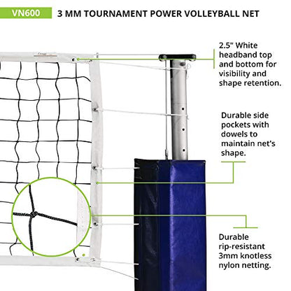 Champion Sports Official Volleyball Net Set - Multiple Styles