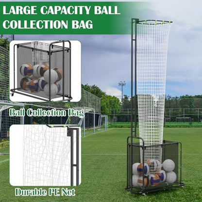 Volleyball Setter Training Equipment Net Volleyball Setting Trainer Setter Net with 5 Adjustable Angles & Heights, Indoor Outdoor Volleyball Practice Equipment for Serving, Spiking and Setting, Black