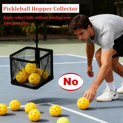 WIGERLON Pickleball Picker Upper,Pickleball Basket for Pickleball Retriever,Pickleball Collector for Coach or Training Pickleball Ball Holder Holds Up to 24 Balls