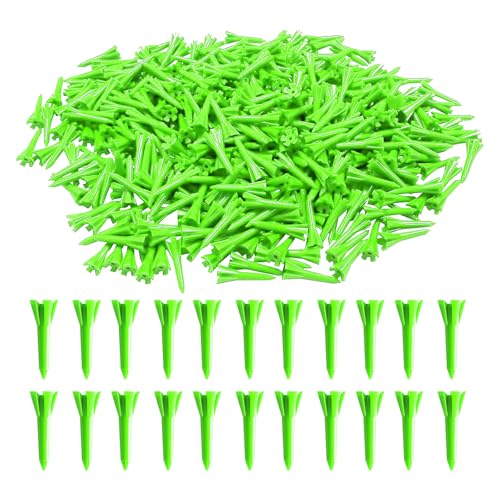 VEASAERS Golf Tees Plastic 1 1/2 inch Value 300 600 Pack, Upgrade More Unbreakable Bulk Stable Reduce Friction Side Spin Tee for Men Women Ladies - color: Green, size: 300 Pack