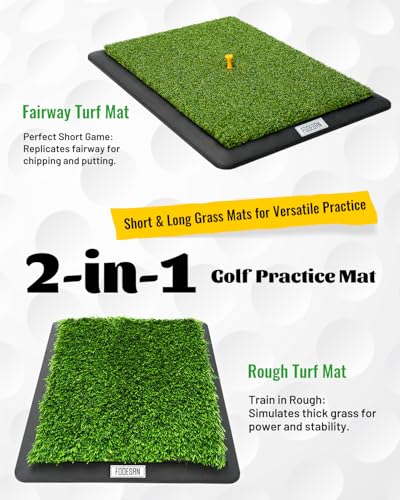 High-Precision Golf Hitting Mat – Practice Mat with Swing Path Feedback & Impact Detection – Indoor/Outdoor Use – Golf Swing Trainer for Home Training – Gift for Golfers, Beginners & Pros - style: Golf Turf Mat
