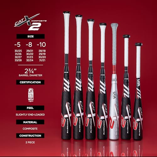 Marucci CATX2 Composite Senior League 2 5/8", -10 Drop, USA Baseball, End-Loaded