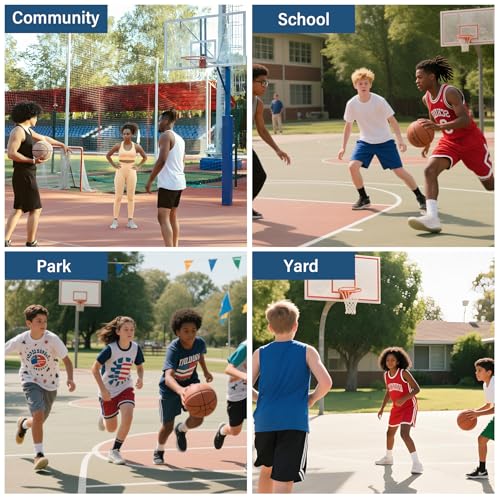 Basketball Hoop Anchor Kit 7” or 9", Universal Fit Ground Anchor Kit, Basketball Mounting Kit for Easy Relocation and Compatible with All Basketball Goals