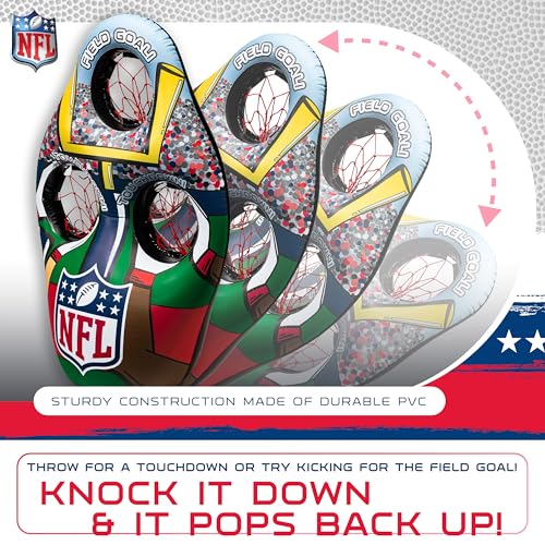 Franklin Sports Inflatable Target Toss Game - Kids Mini Throwing Game Set - Portable Indoor + Outdoor Toy Target - style: Football
