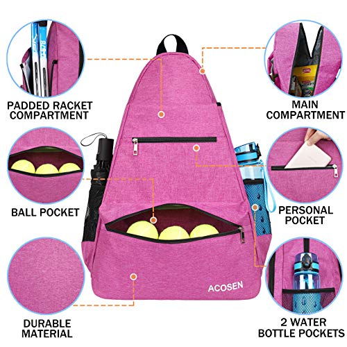 ACOSEN Tennis Bag Tennis Backpack - Large Tennis Bags for Women and Men to Hold Tennis Racket,Pickleball Paddles, Badminton Racquet, Squash Racquet,Balls and Other Accessories