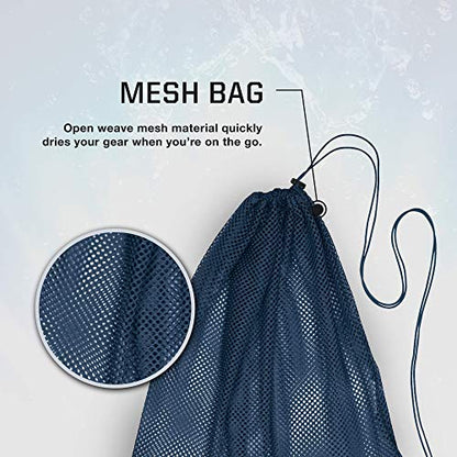Speedo Drawstring Ventilator Mesh Equipment Bag - color: Blue Grotto