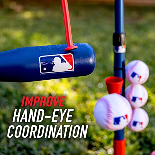 Franklin Sports Grow-with-Me Kids Baseball Batting Tee + Stand Set for Youth + Toddlers - Youth Baseball, Softball + Teeball Hitting Tee Set for Boys + Girls - style: Grow With Me Tee - MLB Baseball