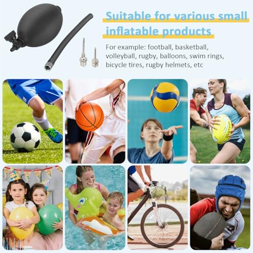 Football Helmet Inflation Pump and Inflation Needle Kit, for Schutt&Riddell Multifunctional Sports Helmet Air Pump