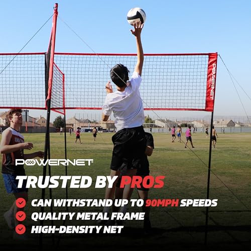 PowerNet Four Square Volleyball Net, Fun New Game, Play at The Park or Beach, 2 Versions - style: Four Square