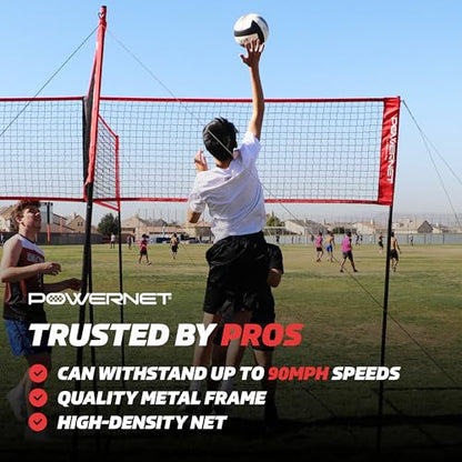 PowerNet Four Square Volleyball Net, Fun New Game, Play at The Park or Beach, 2 Versions - style: Four Square
