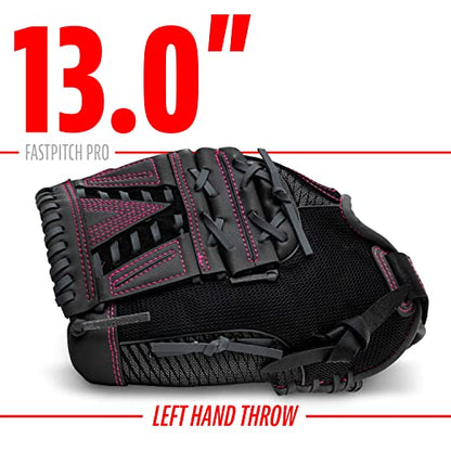 Franklin Sports Girls Softball Glove-Women's Windmill Fastpitch+Slowpitch Softball Glove-Right and Left Hand-Adult - color: Pink, size: 13"