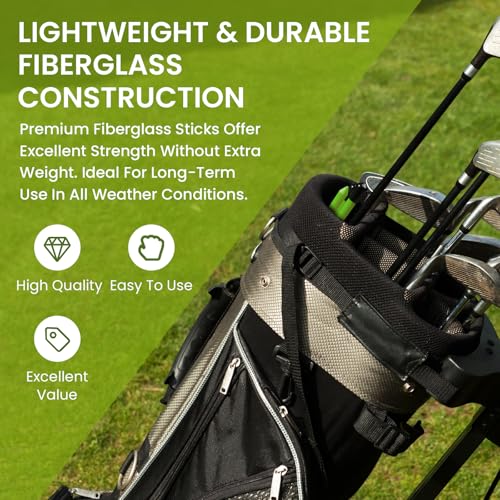 Amy Sport Golf Alignment Sticks Rods for Swing Training 34 Inch Value 2 3 Pack, Golf Aiming Stick for Putting Posture Corrector Practice Aid, Perfect Length to Fit in Any Golf Bag