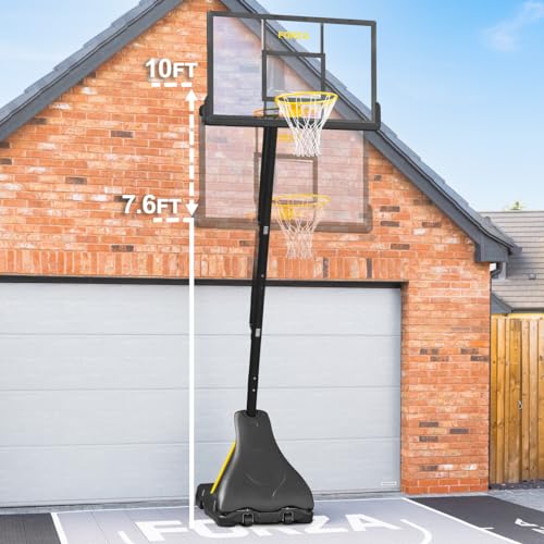 FORZA Adjustable Basketball Hoop and Stand System | Portable & Height-Adjustable for Indoor or Outdoor Use [4 Styles] - size: Post Only, style: JS420 Elite