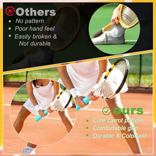 20pcs Tennis Racket Grip Tape, Anti Slip and Absorbs Sweat Tennis Grip Tape Precut Grip Tape for Badminton Overgrip and Pickleball Overgrip (Mix Color)