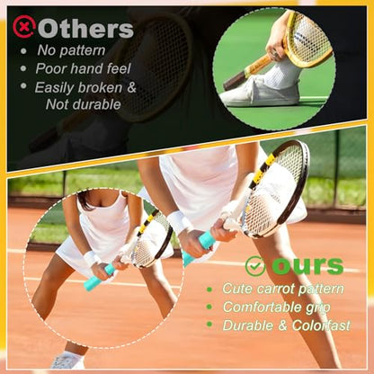20pcs Tennis Racket Grip Tape, Anti Slip and Absorbs Sweat Tennis Grip Tape Precut Grip Tape for Badminton Overgrip and Pickleball Overgrip (Mix Color)