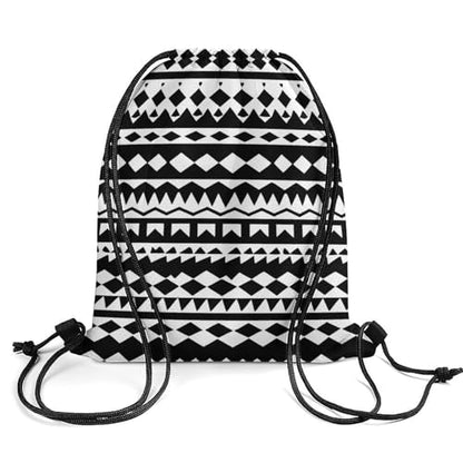 Sports Drawstring Bag Gym Sackpack Waterproof String Backpack for Running Training Fitness Men Women Unisex, Native Southwest American Indian Aztec Black Art Bags - color: Picture (753)