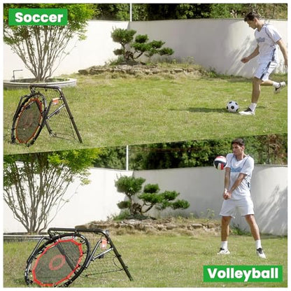 IE Sports Metal Ricochetball Game Set (Includes 2 Balls, Dual-Sided Net and Pump) Adjustable Portable Outdoor, Yard, Beach, Lawn & Camping Game