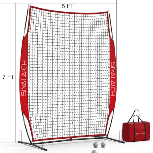 Portable Batting & Pitching Screen for Baseball/Softball - Works for Both Right & Left-Handed Players and Protects Pitchers & Coaches