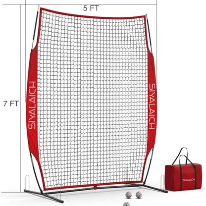 Portable Batting & Pitching Screen for Baseball/Softball - Works for Both Right & Left-Handed Players and Protects Pitchers & Coaches